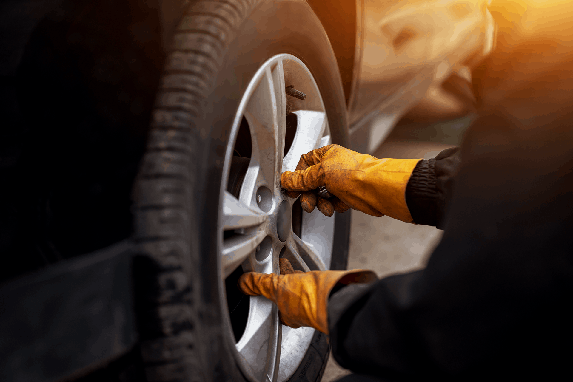 Tyre fitting at John Delany Motors