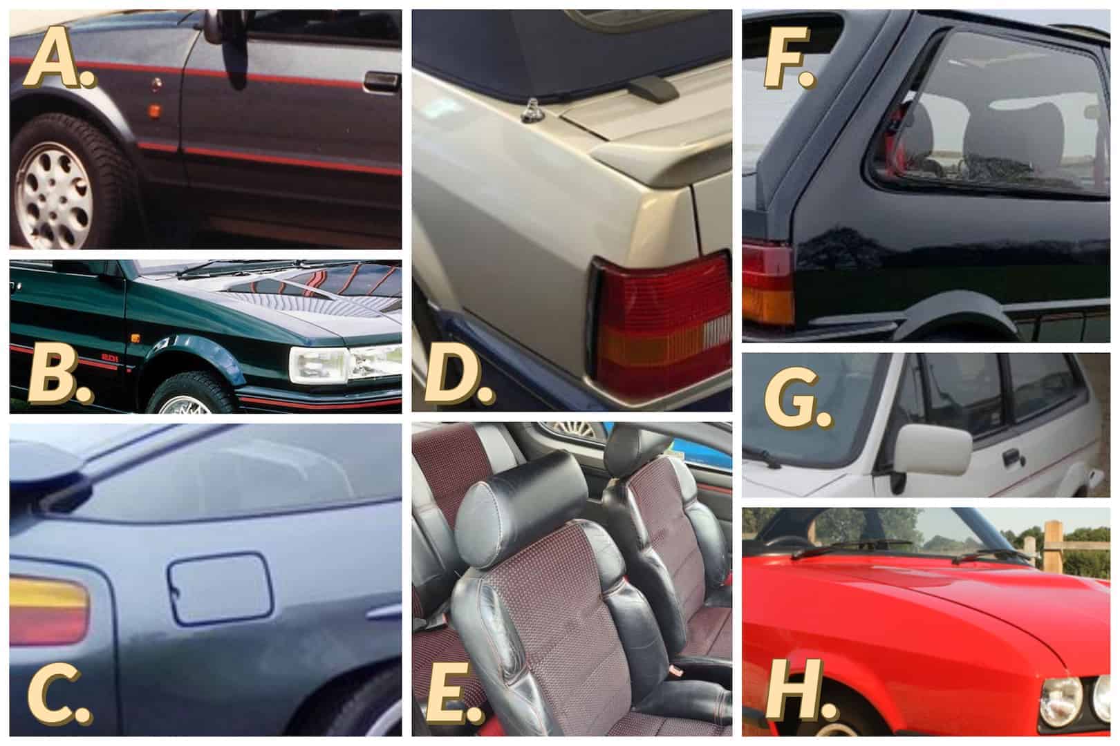 NUMBERED 80's classic cars